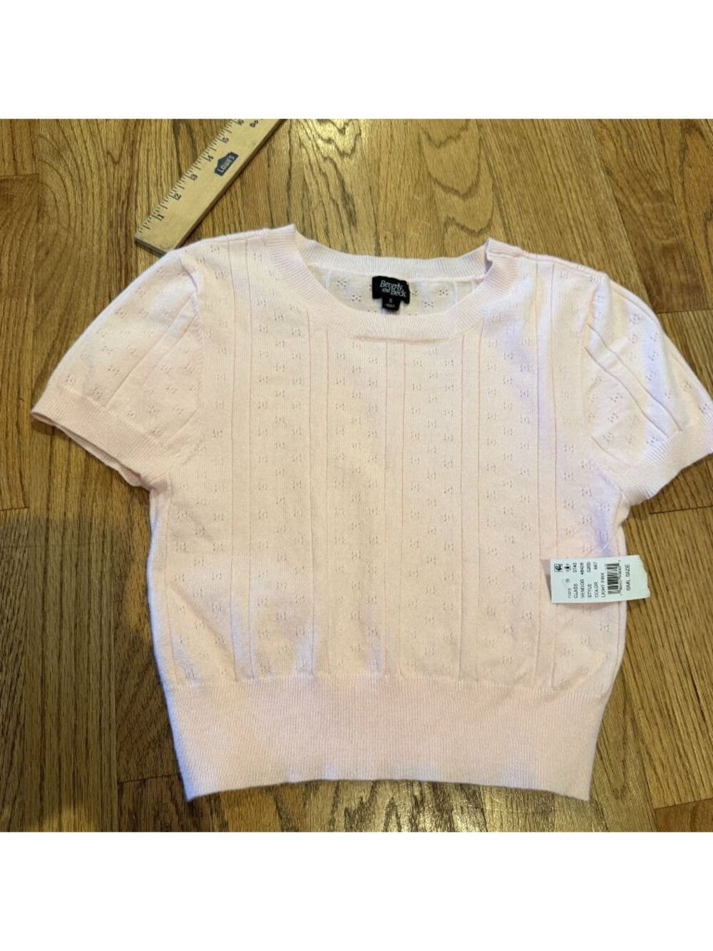 Beverly & Beck Womens Small  Pink Shirt New